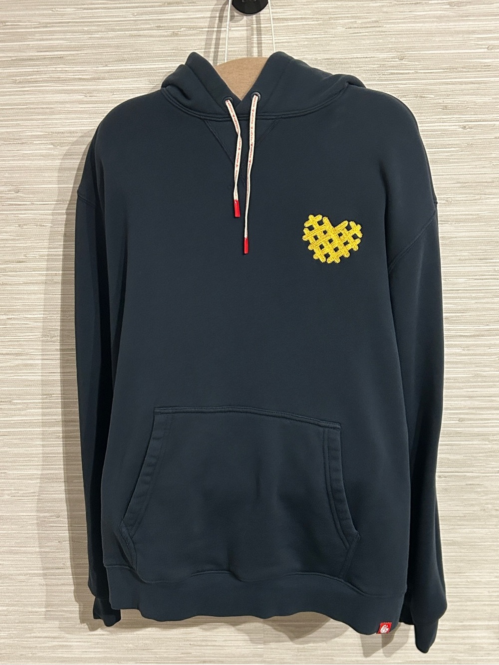 Chick-Fil-A Originals Blue Waffle Fry Heart Hoodie Sweatshirt Mens X-Large